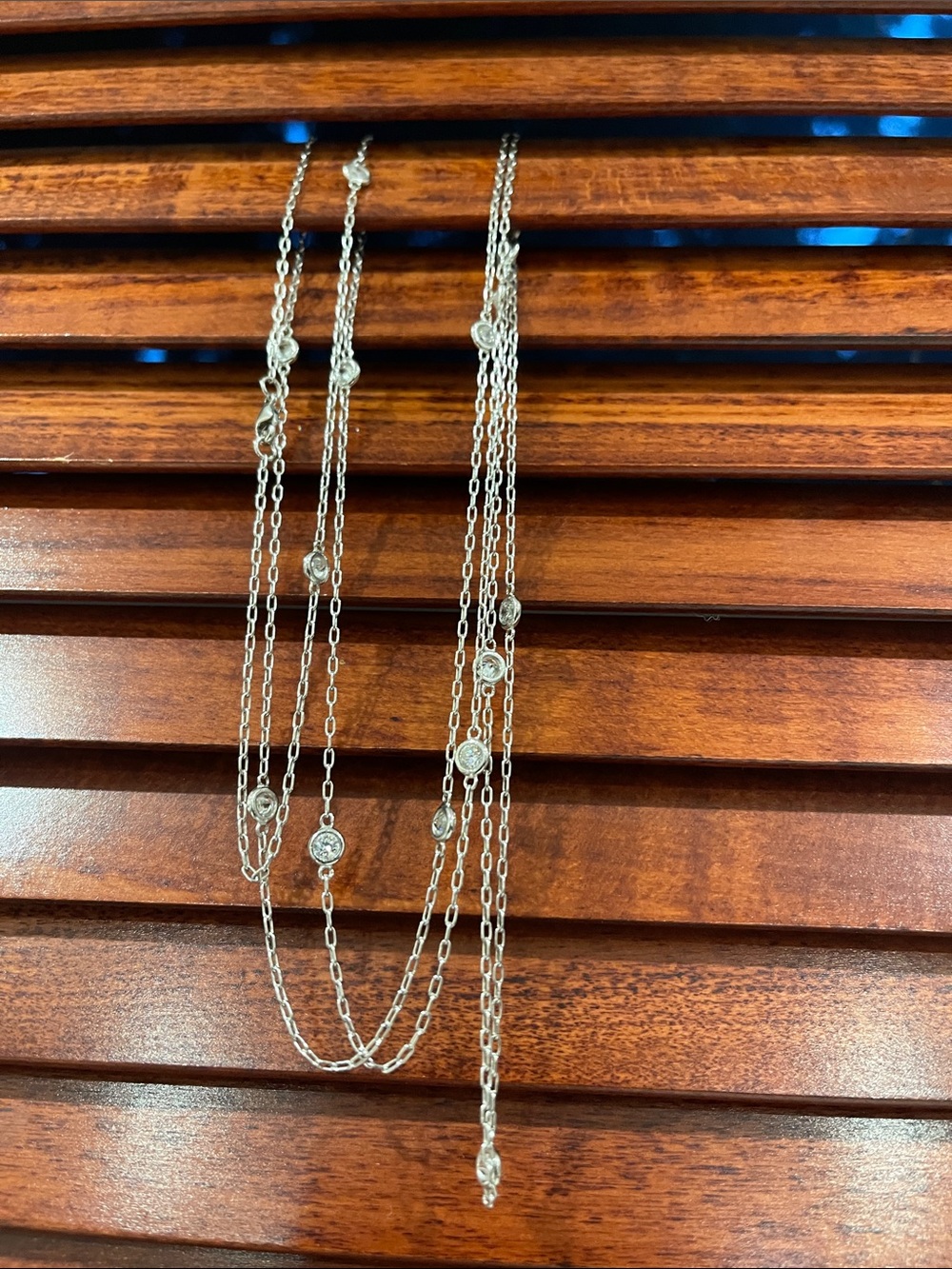 52” Sterling Silver & Cubic Zirconia “Diamonds by the Yard” Style Necklace - NWT - Picture 14 of 14